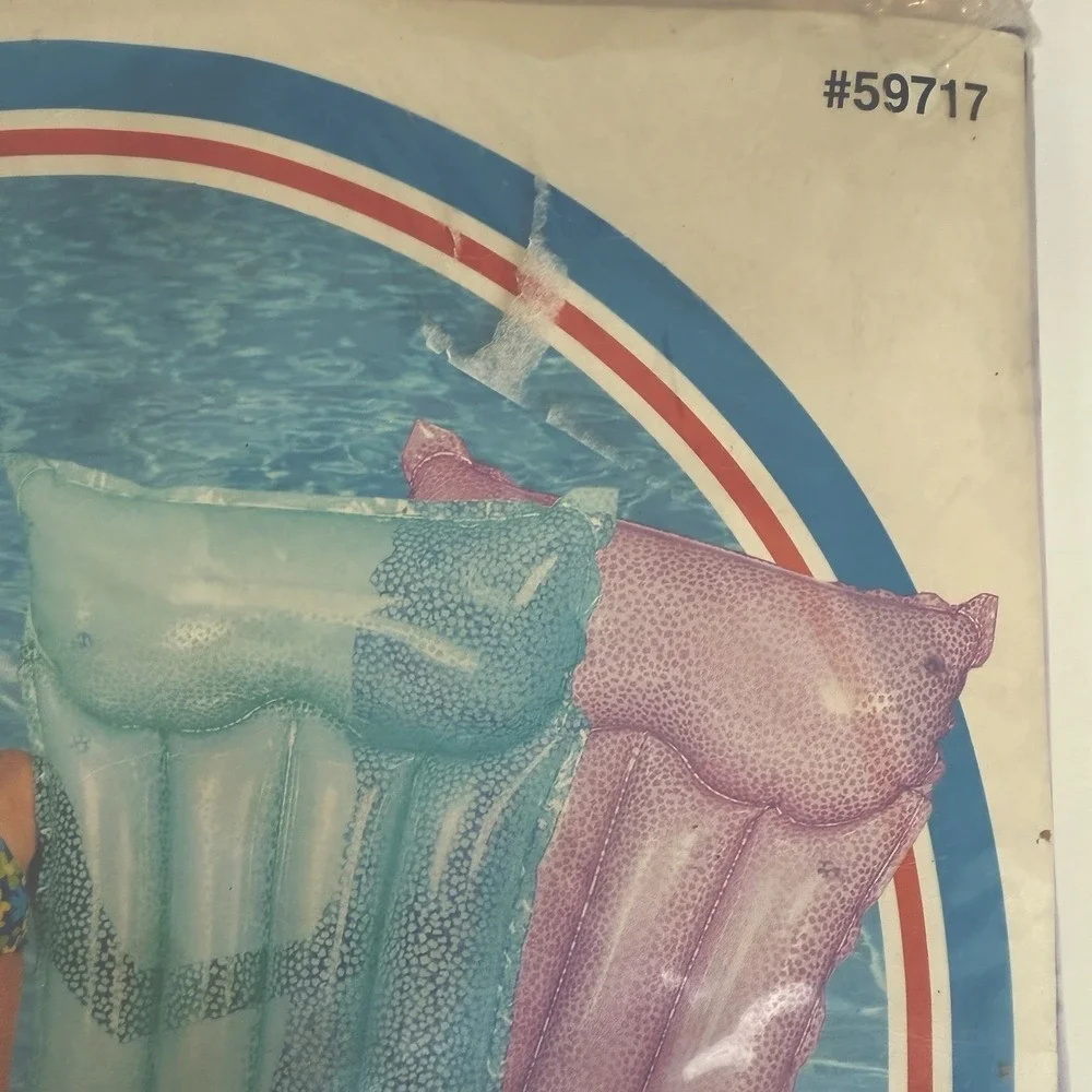 Vintage Intex The Wet Set‎ Purple Inflatable Air Mat Vinyl Pool Float 1999 72x30